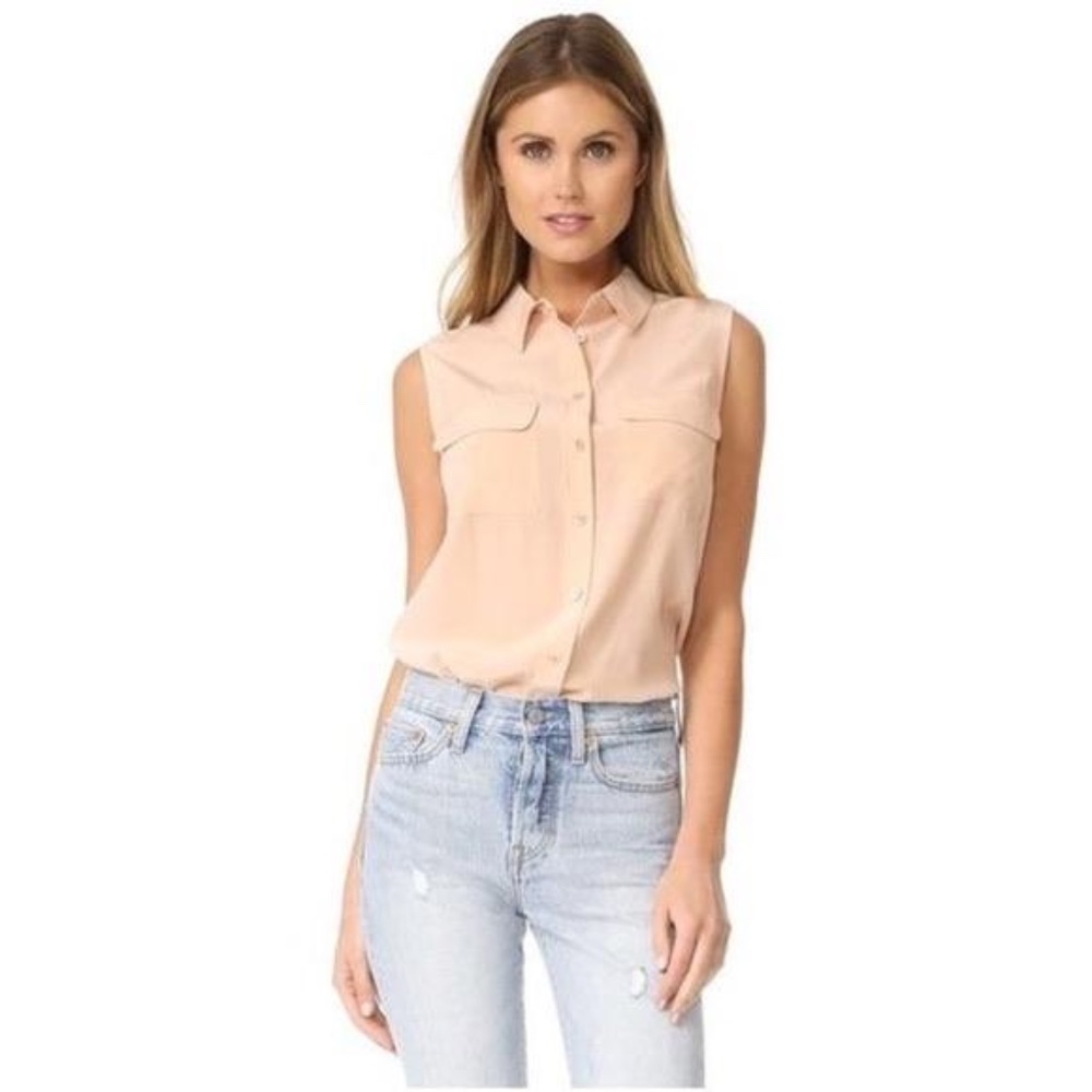 Equipment Sleeveless Slim Signature Blouse Size XS
